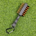 thumbnail image 2 of Hyasfey Golf Club Brush Dual Sided Nylon Bristles Golf Club Cleaning Tool with Carabiner Clip Golf Bag Accessory for Golf Enthusiasts, 2 of 6