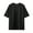 Black, variant on Men's Suede-Like Round Neck Drop Shoulder Short Sleeve Shirt Casual Loose Fit Top