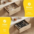 thumbnail image 7 of Norcho Utensil Organizer for Kitchen Drawers, Expandable Cooking Utensil Tray, Adjustable Cutlery and Silverware Holder, 13–22 x 15", Black, 7 of 7