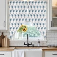 thumbnail image 6 of Blue Palm Trees Swag Valances for Windows, Kitchen Curtains 36 Inch Length 2 Panels Set, Summer Botanical Tropical Plants Short Curtains for Small Windows Rod Pocket Cafe Curtains Drapes 28"x36", 6 of 8