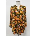 thumbnail image 3 of Dear Scarlett Women's Lizzy Tropical Floral Long Sleeve Blouse Top in Olive (Small, Olive), 3 of 4