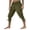 Green, variant on Mens Pants Retro Ankle Length Strappy Trousers Gothic Party Pants Breeches White