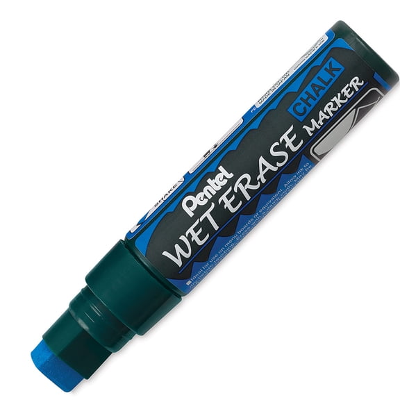 Pentel Wet Erase Chalk Markers - Jumbo Point, Blue