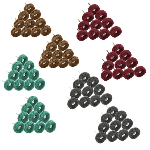Roue Abrasive 1-1/2 Pouce pour Polissage avec Tige de 1/8 Pouce pour Outil Rotatif 80 150 240 300 Grains (38mm) 40 Pcs