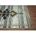 thumbnail image 4 of Abani Porto Collection Area Rug Mid Century Modern Bedroom Living Room Decor Floor Rug 5 x 8 Grey Yellow, 4 of 7