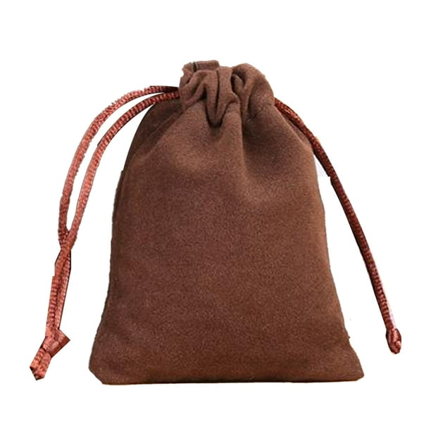 Qarigey Estuche para joyería Bolsos pequeños con cordón Embalaje Exhibición Goodies Regalos Almacenamiento para teléfonos móviles Ropa, zapatos y accesorios Miscelánea Café-8*10