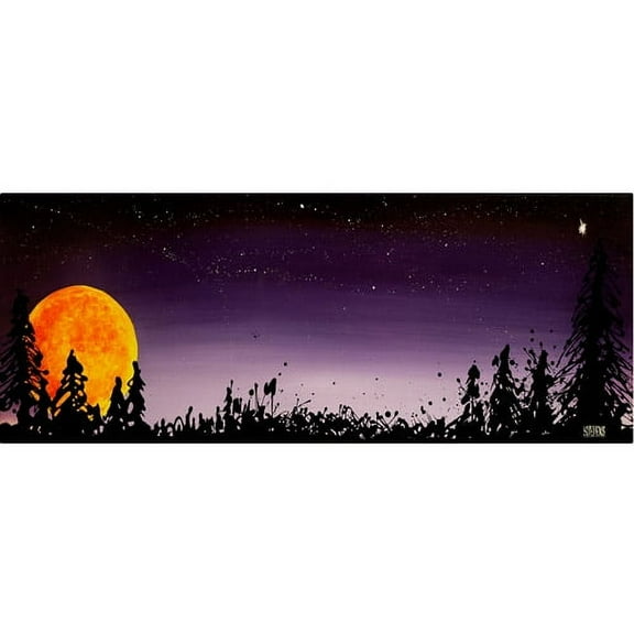 Trademark Fine Art "Washington Moonrise" Canvas Art by Roderick Stevens