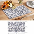 thumbnail image 6 of Blue Floral Leaf Placemats Set of 8 Retro Farmhouse Plant Tree Branch Place Mats Indoor Wipeable Table Mats Washable Cloth Dining Table Placemats for Kitchen Holiday Party Home Decor 13x19 Inch, 6 of 9