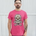 thumbnail image 3 of Tee Hunt Calavera Sugar Skull T-Shirt Mexican Day of The Dead Dia de Muertos Men's Tee, Hot Pink, 5X-Large, 3 of 5