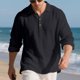 thumbnail image 1 of pstuiky Camisas casuales de manga larga para hombre, Cárdigan informal de negocios para hombre, color liso, holgado, con botones, mangas largas y cuello vuelto Tops de talla grande para hombre m, 1 of 9