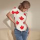 thumbnail image 3 of Fotbe Happy Canada Day Body de Mujer con Cuello Redondo y Mangas Cortas, Sin Mangas Ajustado, Suave, Cómodo y Básico-Large, 3 of 7