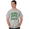 thumbnail image 4 of No Meat This Athlete Vegetarian Funny Plus Size Crewneck Graphic Tee Shirt Brisco Brands 4X, 4 of 5