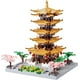 thumbnail image 1 of Juego de bloques de construcción, esgrimos, arquitectura china, torre de grúa amarilla, 2200 piezas, 1 of 8