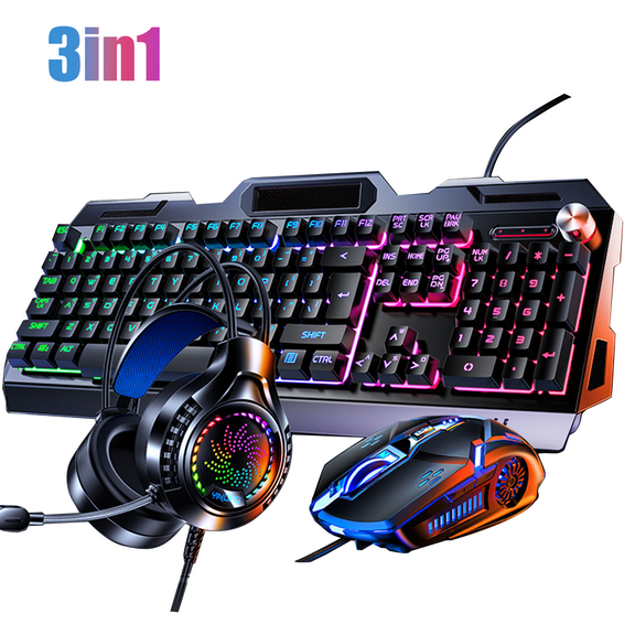 Mechanical Gaming Keyboard, Mouse set with headphones RedThunder Wireless Gaming Keyboard and Mouse Combo104 Keys Wired Keyboard, Mouse set with headphones