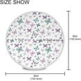 thumbnail image 3 of Coolnut 60" Butterfly Round Tablecloth, Waterproof Spillproof Polyester Fabric Table Cover with Zipper Umbrella Hole for Outdoor Patio Garden Dining Party, 3 of 7