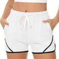 thumbnail image 2 of UAMVSH Running Shorts for Women Gym Yoga Athletic Track Shorts Soft Summer Elastic Waist Drawstring Jogging Training Shorts with Pockets, 2 of 7