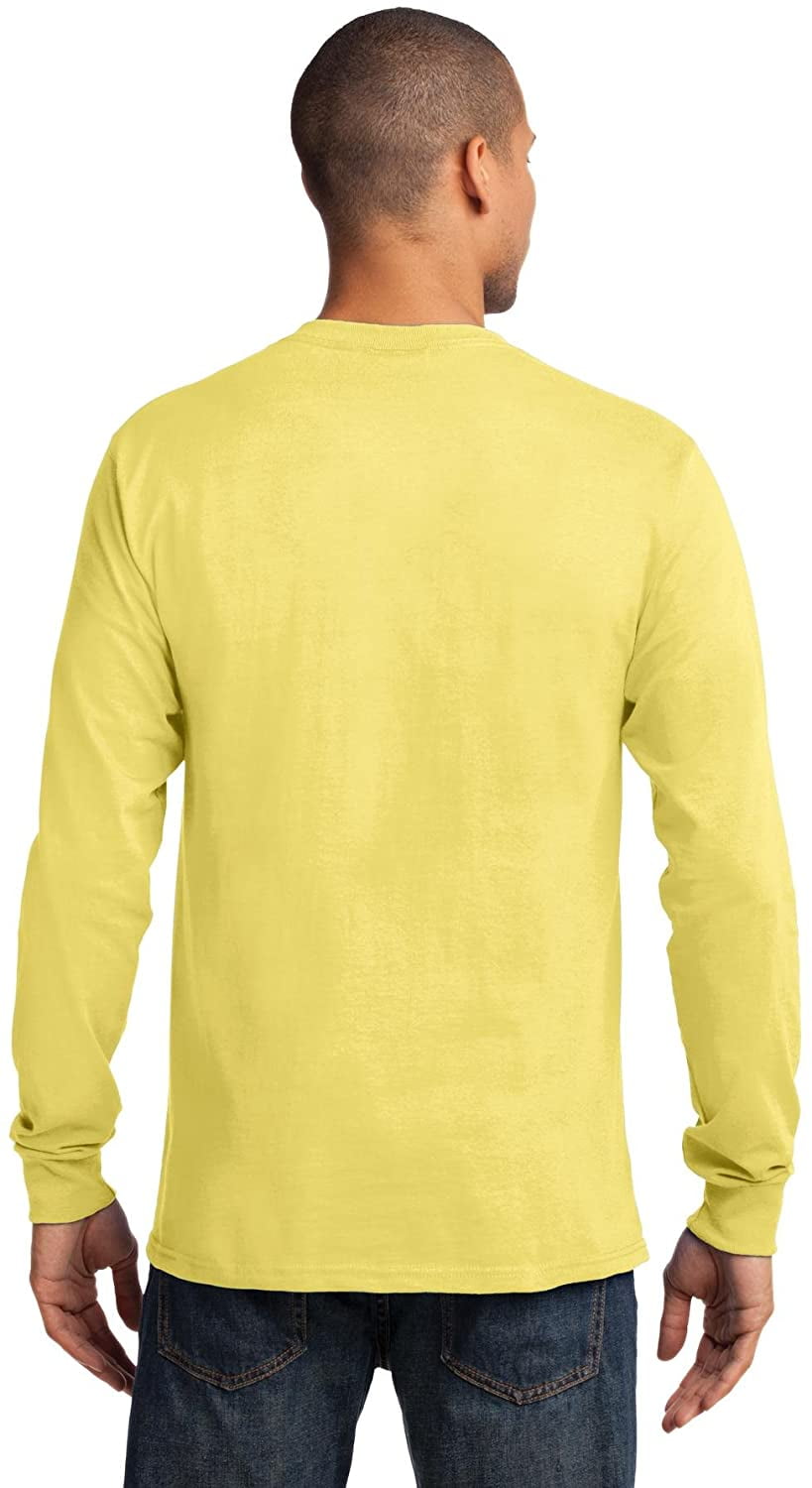 Port & Company Long Sleeve Essential T-Shirt. Yellow. 2XL