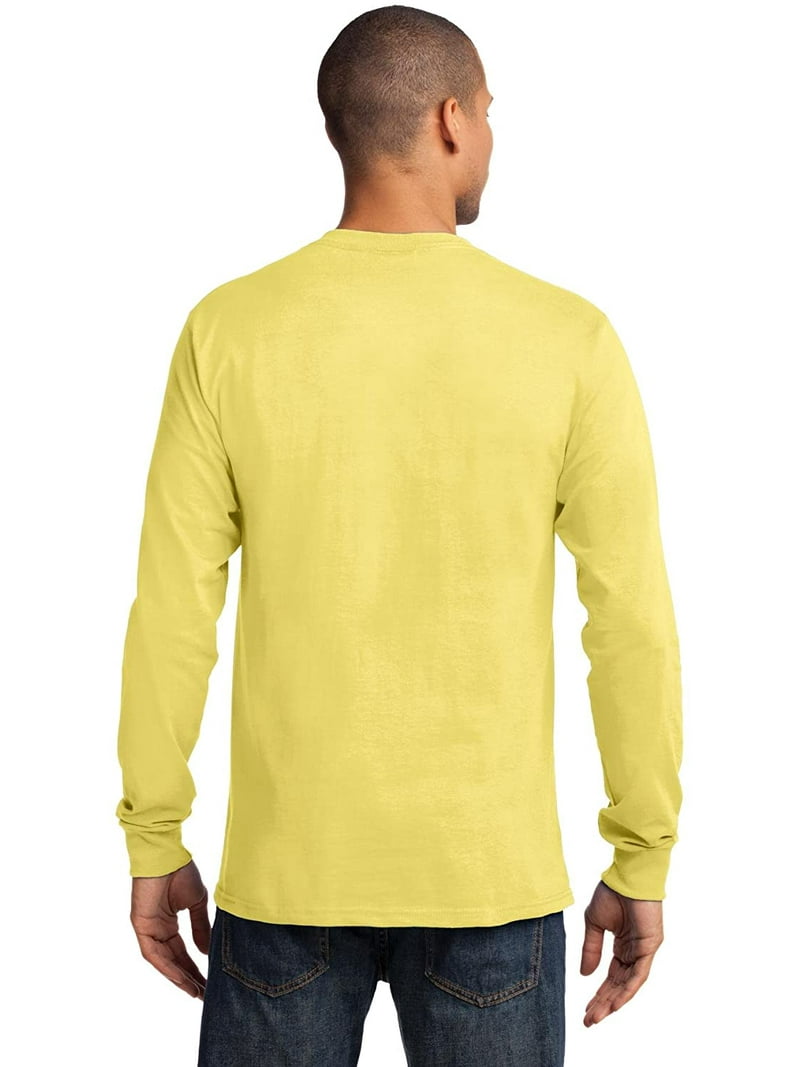 Port & Company Long Sleeve Essential T-Shirt. Yellow. 2XL