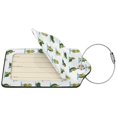 thumbnail image 2 of Gaeub Cute Avocado Yoga Print Luggage Tag for Suitcase, Travel Leather Bag Tags Identifiers Privacy Cover ID Label with Durable Steel Loop for Women Men Kids Girls Travel-4 PCS, 2 of 5