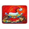 thumbnail image 1 of Carolines Treasures MW1169RUG Crab in Santa Hat Santa Claws Machine Washable Memory Foam Mat, 1 of 4