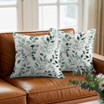 thumbnail image 3 of Plant Green Throw Pillow Cover Watercolor Eucalyptus Leaf Farm Cotton Linen Cushion Cover Throw Pillow Case with Invisible Zipper for Couch Sofa Bed Chair Car 20x20 Inch, 3 of 14
