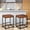 Brown, variant on LiteHaven Counter Height Bar Stool for Kitchen Counter 24" Backless Industrial Stool Modern Upholstered Barstool Countertop Saddle Chair Island Stool,330 LBS Bear Capacity,2 Pack-Dark Green