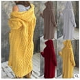 thumbnail image 1 of Suéter de punto grueso europeo y americano Suéter de aguja gruesa Suéter de cárdigan largo con capucha estilo holgado y trenzado para mujer, 1 of 1
