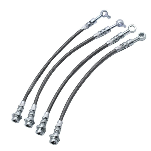 Langgg Ensemble de Durites de Frein Tressées Accessoire Pièce Modifiée Professionnelle Acier Inoxydable Tuyaux de Freinage Automobile Lignes de Commande Accessoires Type 1 Type 1
