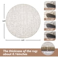thumbnail image 2 of Area Rug x Rugs for Living Room Bedroom High Low Textu Jacquard Boho Neutral Carpet Non Slip Machine Washable Rug Dining Nursery Living Room Farmhouse Rug, 2 of 6