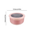 thumbnail image 3 of Cuenco De Acero Inoxidable Recipientes herméticos de acero inoxidable de 1 pieza con tapa, apilables, para preparar comidas, aptos para frigorífico y congelador (rosa, 420 ml) Rkxzt, 3 of 8