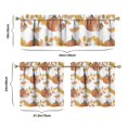 thumbnail image 6 of Fall Kitchen Curtains 24 Inch Short - 3 Panel Set, Autumn Harvest Print, Rod Pocket Window Treatment for Thanksgiving, Farmhouse, Cafe, Living Room - Machine Washable, 6 of 6