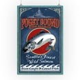 thumbnail image 3 of Seattle, Washington, King Salmon Vintage Sign (16x24 Giclee Gallery Art Print, Vivid Textured Wall Decor), 3 of 3