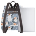 thumbnail image 3 of Yiaed Happy Snowmen Snowfall Print Laptop Backpack for Women Slim Computer Bag Work Travel College Backpack Purse Fits 14 Inch Notebook, 3 of 4