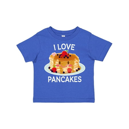 

Inktastic I Love Pancakes with Cute Stack of Pancakes Gift Toddler Boy or Toddler Girl T-Shirt