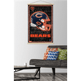 thumbnail image 2 of NFL Chicago Bears - Neon Helmet 23 Wall Poster with Magnetic Frame, 22.375" x 34", 2 of 5