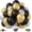 Black Gold, variant on Dusty Blue Neutral Balloons, 12Inch Retro Blue Boho Apricot Latex Balloons, Double Stuffed Nude White Party Balloon for Boho Baby Shower Boys Birthday Wedding Bear Theme Newborn Welcome Party Decor