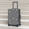 thumbnail image 2 of Lsque Airplane Routes Around The World Printed Luggage Cover, Travel Luggage Protector,Scratch and Dirt Resistant, Fits 18-32 Inch Luggage - X-Large, 2 of 9