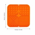 thumbnail image 3 of Silicone Pet Mat Lick Mat for Dogs 6 Inch Small Silicone Mat Dog Slow Feeder for Relaxation Relief Non Slip Grey Pet Feeding Mat for and Water, 1 Pack, 3 of 5