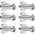 thumbnail image 1 of Ganchos para batas, 6 unidades, de acero inoxidable 304, para colgar en la pared, para puerta, cilíndricos, cromados, para toallas, resistentes, de níquel cepillado., 1 of 4