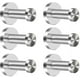 thumbnail image 1 of Ganchos para batas, 6 unidades, de acero inoxidable 304, para colgar en la pared, para puerta, cilíndricos, cromados, para toallas, resistentes, de níquel cepillado., 1 of 4