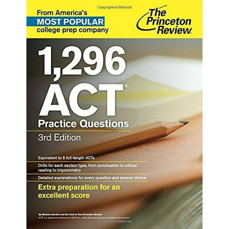 1 296 Act Practice Questions by Princeton Review
