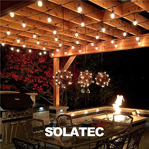 BeccaLighting Outdoor LED String Light for Patio Landscaping Lighting Hang 48ft
