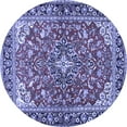 thumbnail image 1 of Ahgly Company Indoor Round Medallion Blue Traditional Area Rugs, 5' Round, 1 of 4