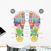 Foot Pressure Point Color Wall Mural Decal Sticker, Wallmonkeys Peel & Stick Vinyl Graphic (24 in H x 24 in W)