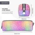 thumbnail image 3 of Honeii Colorful Glitters Pattern Pencil Case, Pencil Pouch, Pencil Case Small, Pencil Pouch Aesthetic, PVC Pencil Pouch, Pencil Bag, Makeup Pouch, 3 of 7