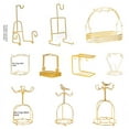thumbnail image 2 of Portavasos de lujo ligero para tazas de café, estante de almacenamiento, canasta de hierro, estante de drenaje para platillo de una taza, color negro dorado, 2 of 5