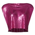 thumbnail image 3 of PEASKJP Womens Tank Tops Workout Summer Lace Trim Sleeveless Cami Tank Tops Dressy Camisole (Hot Pink,One Size), 3 of 5