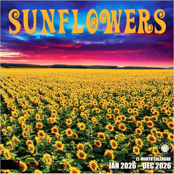 Select - Sunflowers 2026 Wall Calendar 12 Month | 12" x 24" Open | Thick & Sturdy Paper | Holiday  | Nature Calendar 2026