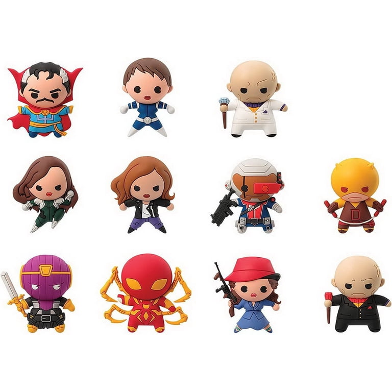 MARVEL フィギュア トートバック ステッカー ピンバッチ Marvel Series 8 Blind Bag Foam Figure Keyring | One Random
