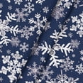 thumbnail image 5 of Christmas Tablecloth 60×60 Inch Round, Blue Snow Washable Table Cover for Party Picnic Dinner Decor, 5 of 6